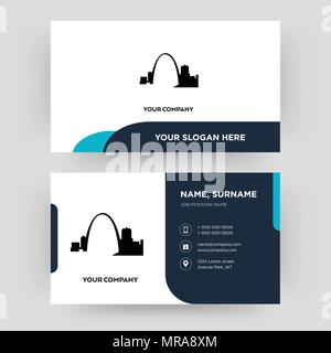 New York, carte de visite, modèle de conception pour votre entreprise, créative et moderne Carte d'identité propre Vector Illustration de Vecteur