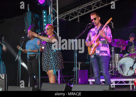 Londres, Royaume-Uni, 25 mai 2018. Avec une poignée de très élogieux de presse sous sa ceinture et une âme, jazz et hip-hop son orienté vers, 25 ans, multi-instrumentiste, chanteur et producteur Jordan Rakei est un talent rare dont l'art transcende les limites d'âge. A récemment signé à Ninja Tune, la Jordanie a sorti son second album en septembre 2017. Credit : Darron Mark/Alamy Live News Banque D'Images