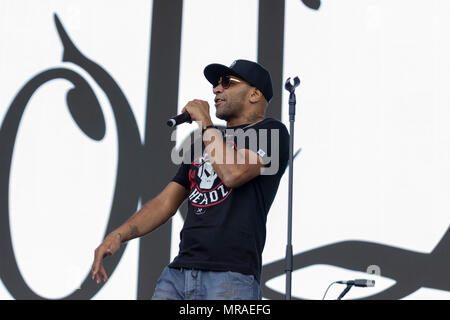 Clifford Joseph Prix, MBE, mieux connu sous son nom de scène, Goldie, est un musicien anglais, DJ, artiste visuel et l'acteur de Walsall. Credit : Darron Mark/Alamy Live News Banque D'Images