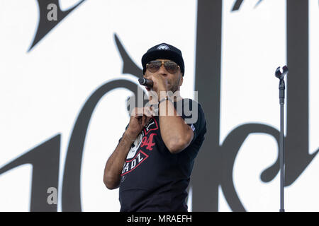 Clifford Joseph Prix, MBE, mieux connu sous son nom de scène, Goldie, est un musicien anglais, DJ, artiste visuel et l'acteur de Walsall. Credit : Darron Mark/Alamy Live News Banque D'Images