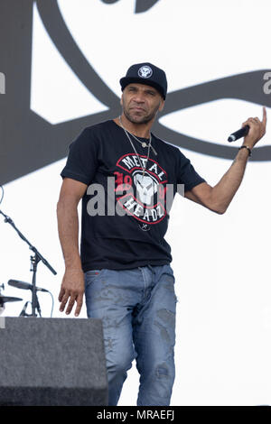 Clifford Joseph Prix, MBE, mieux connu sous son nom de scène, Goldie, est un musicien anglais, DJ, artiste visuel et l'acteur de Walsall. Credit : Darron Mark/Alamy Live News Banque D'Images