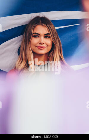 Towcester, Northamptonshire, Angleterre. 26 mai, 2018. Monster Energy grid girl pendant le Championnat du Monde de voitures de championnat à Silverstone (Photo par Gergo Toth / Alamy Live News) Banque D'Images