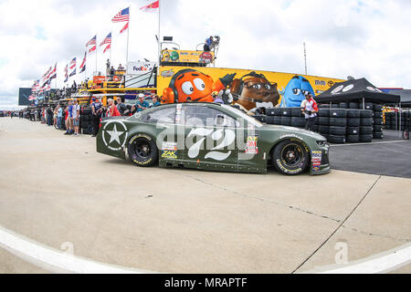 26 mai 2018 : Monster Energy Cup NASCAR pilote série Corey Lajoie (72) tête de Coca-Cola 600 pratique. Concord, NC Jonathan Huff/CSM Crédit : Cal Sport Media/Alamy Live News Banque D'Images