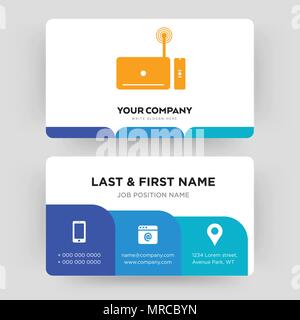Set top box, carte de visite, modèle de conception pour votre entreprise, créative et moderne Carte d'identité propre Vector Illustration de Vecteur