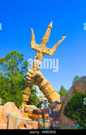 Orlando, Floride, USA - Mai 09, 2018 : Poseidon's Fury. Les Iles de l'aventure. Universel. Banque D'Images