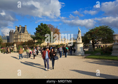 Jardin des Tuileries à Paris Banque D'Images