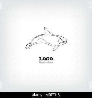 Logo baleine vector Illustration de Vecteur