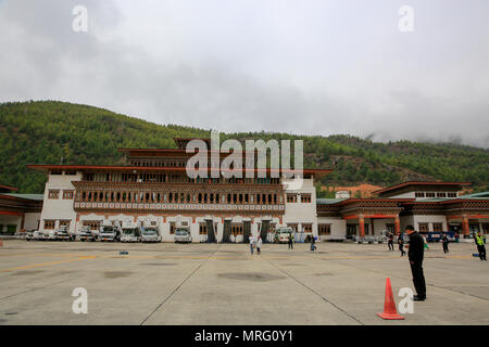 L'Aéroport International de Paro Paro, Bhoutan, Banque D'Images