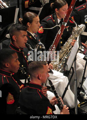 Marine Corps Band New Orleans fonctionne à un Marine Corps Reserve Centennial concert eu lieu à Kaye Playhouse à Hunter College à New York le 15 juin 2017. Le groupe effectue plusieurs concerts du 14 au 16 juin, dans plusieurs endroits de la ville, en l'honneur du 100e anniversaire de la Marine Corps Reserve. U.S. Marine Corps photo prise par le sergent d'artillerie. Elizabeth Francese Banque D'Images