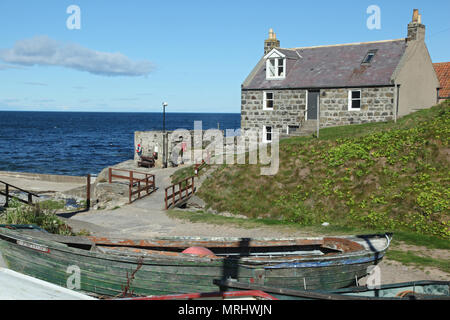 Crovie, Aberdeenshire - Écosse, Royaume-Uni Banque D'Images