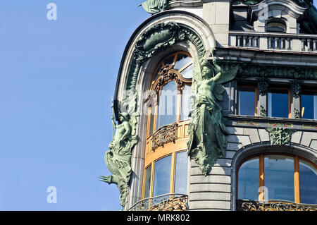 La perspective Nevski : Singer House - Saint Petersburg, Russie Banque D'Images