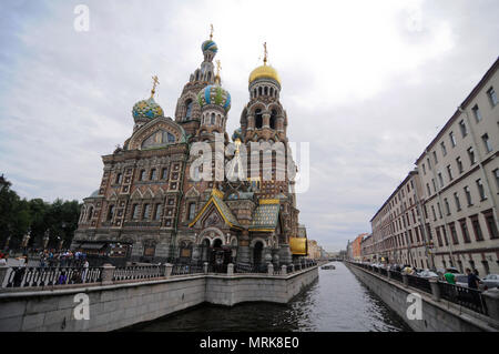 Eglise du Sauveur sur le Sang Versé, Saint-Pétersbourg, Russie Banque D'Images