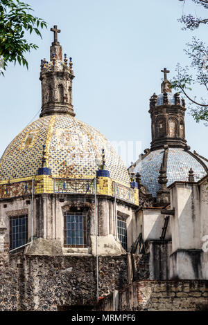 Mexico,hispanique,Mexicain,Alvaro Obregon San Angel,Monasterio Street,Temple Nuestra Senora del Carmen Couvent,Eglise catholique, Banque D'Images