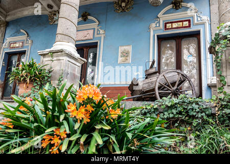 Mexico,hispanique,Mexicain,Alvaro Obregon San Angel,Plaza del Carmen,maison maisons maisons résidence,manoir,extérieur Banque D'Images