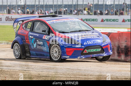 Circuit de Silverstone, Towcester, UK. 27 mai, 2018. Pneus Cooper World RX de Grande-Bretagne, la SpeedMachine Festival ; Sondre Evjen (NI) pour l'équipe JC Raceteknic durant la Qualification 3 de la RX2 Rallycross Championship : l'action de Crédit Plus Sport/Alamy Live News Banque D'Images