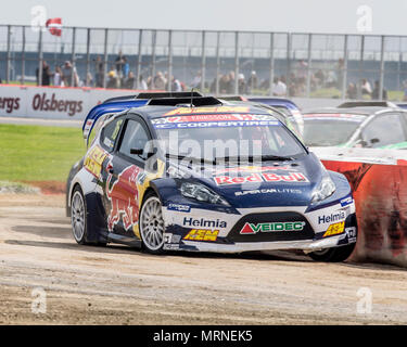 Circuit de Silverstone, Towcester, UK. 27 mai, 2018. Pneus Cooper World RX de Grande-Bretagne, le Festival SpeedMachine ; Oliver ERIKSSON (SWE) pour l'équipe Olsbergs MSE durant la Qualification 3 de la RX2 Rallycross Championship : l'action de Crédit Plus Sport/Alamy Live News Banque D'Images