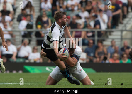 Twickenham, Angleterre, 27 mai 2018. 183 Cup, le BAA BAA, Finn RUSSELL. Jack s'SINGLTON, au cours de l'Angleterre contre les Barbarians, au match de rugby RFU. Twickenham Stadium,. UK. © Peter Spurrier/Alamy Live News Banque D'Images