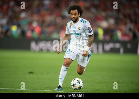 Marcelo Vieira da Silva Junior du Real Madrid lors de la finale de la Ligue des Champions de match entre le Real Madrid CF 3-1 FC Liverpool au stade Olimpiyskiy NSC à Kiev, Ukraine, le 26 mai 2018. (Photo de Maurizio Borsari/AFLO) Banque D'Images