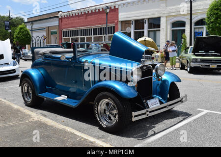 Une Ford 1931 avec un siège à une exposition de voiture. Banque D'Images