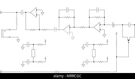 Schéma électrique - technologie fantasy background vector Illustration de Vecteur