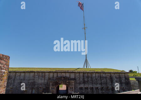 Fort Macon garde l'entrée du port de Beaufort à Emerald Isle, Caroline du Nord. Il a été construit entre 1826 et 1834. Banque D'Images
