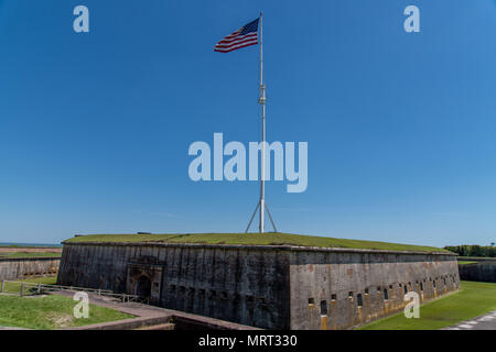 Fort Macon garde l'entrée du port de Beaufort à Emerald Isle, Caroline du Nord. Il a été construit entre 1826 et 1834. Banque D'Images