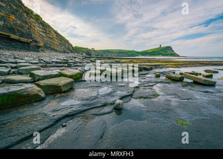 Face à CHAVELLS KIMMERIDGE TOWER DANS LE DORSET Banque D'Images