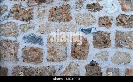 La texture d'un mur de pierre à partir de blocs de grès Banque D'Images