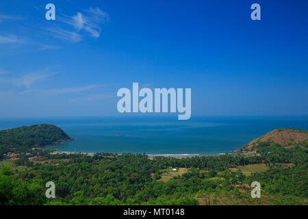 Kudle beach, Gokarna (Karnataka) - photographié d'un point de vue Banque D'Images