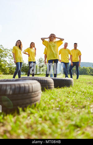 L'équipe de remise en forme d'un atelier à l'équipe et teambuilding Banque D'Images