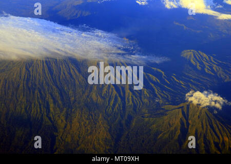 Volcan raung, antenne de l'Est de Java, Indonésie Banque D'Images