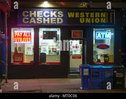 L'encaissement de store pizzeria dans le quartier de Carroll Gardens Brooklyn, NY Banque D'Images