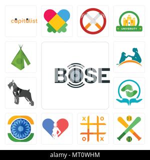 Ensemble de 13 icônes modifiable simple comme bose, fantasy baseball, tic tac toe, gynécologue, Ashok chakra, l'acupressure, schnauzer, Dog Training, tipi Illustration de Vecteur