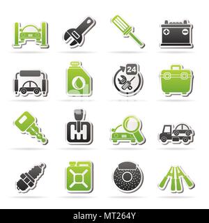 Les pièces automobiles et services icons - vector icon set 1 Illustration de Vecteur