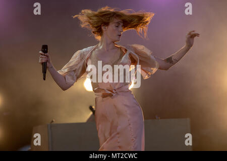 Swansea, Pays de Galles. 27 mai 2018, Florence  + the Machine jour deux des plus gros week-end dans la région de Singleton park, Swansea, le 5 mai 2018, le Pays de Galles.© Jason Richardson / Alamy Live News Banque D'Images