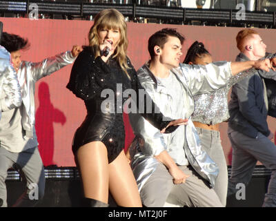 Taylor Swift effectue à la BBC plus grand week-end s'est tenue à Singleton park à Swansea le dimanche 27 mai 2018 Banque D'Images