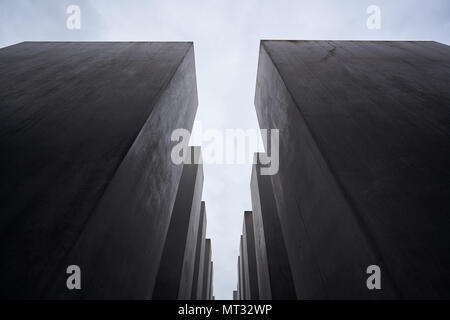 Berlin, Allemagne - le 3 avril 2017 : Mémorial aux Juifs assassinés d'Europe à Berlin Banque D'Images