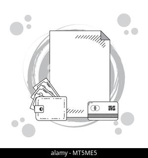 Dessiner à la main les affaires et l'argent Illustration de Vecteur