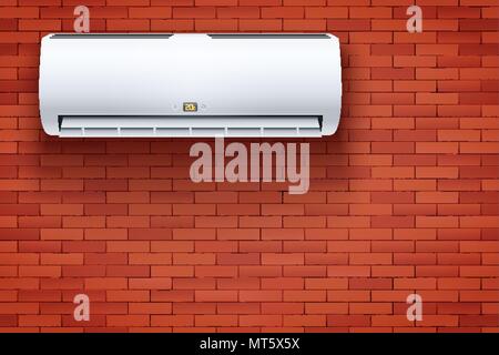 Climatiseur Split système maison fort Illustration de Vecteur