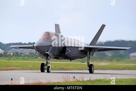 À l'embargo du mardi 29 mai 0001 Un RAF F35 B Variante décolle de la Base aérienne des marines de Beaufort à Beaufort Savannah, États-Unis. Banque D'Images