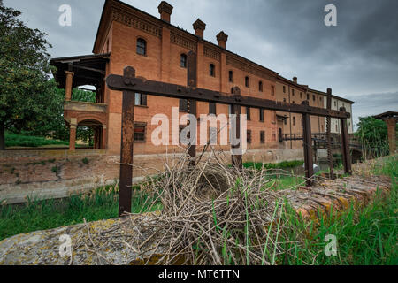 Bentivoglio, ITALIE - 01 mai 2018 : Le château de Bentivoglio a été construit entre 1475 et 1481 par la seigneurie de Giovanni II Bentivoglio à Molinella, Banque D'Images