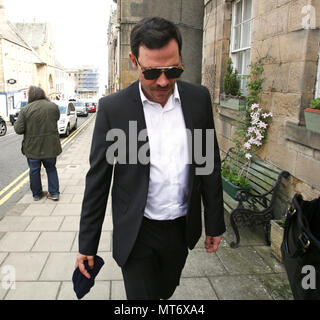 La jeune chanteuse arrive à Jedburgh Sheriff Court, pour la détermination de la peine après avoir plaidé coupable de conduite imprudente sur l'A68 en janvier. Banque D'Images