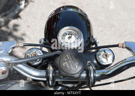 Vieux classique moto pour collecionism ont montré, en véhicule classique juste Mallorca Espagne Banque D'Images