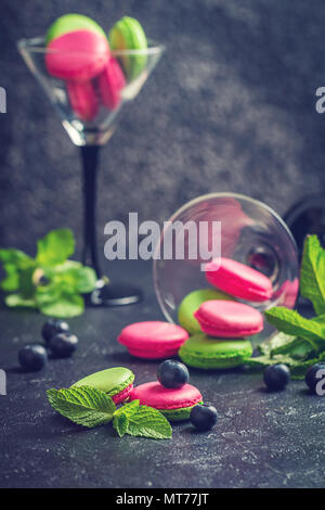 Macarons cookies français Banque D'Images