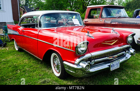 1957 Cheverolet vieille Chevrolet voitures anciennes exposition de voitures anciennes à en Ontario,Canada Banque D'Images