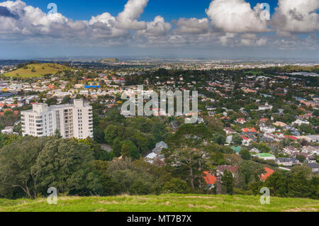 Sur le mont Eden, Auckland, île du Nord, Nouvelle-Zélande Banque D'Images