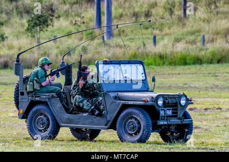 2012 Emu Gully, Re-enactment, Queensland, Australie Banque D'Images