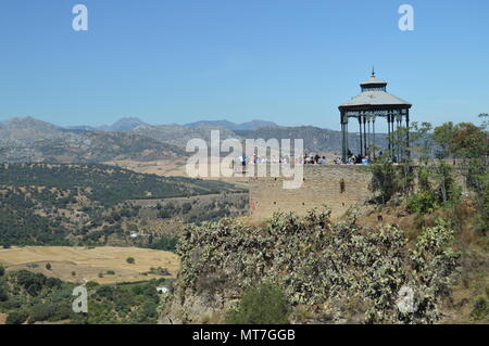 Magnifique coup de l'affût de la gorge du Tage. Le 4 août 2016. Architecture Voyage Vacances. Ronda malaga andalousie espagne. Banque D'Images