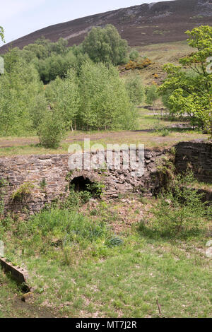 Le reste à l'abandon de Stanhopeburn plomb à l'origine et, plus tard, mine de spath fluor près de Stanhope, Co Durham, England, UK Banque D'Images