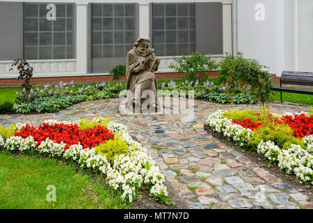 Kaliningrad, un monument ancien de la poète et compositeur médiéval Walther von der Vogelweide Banque D'Images